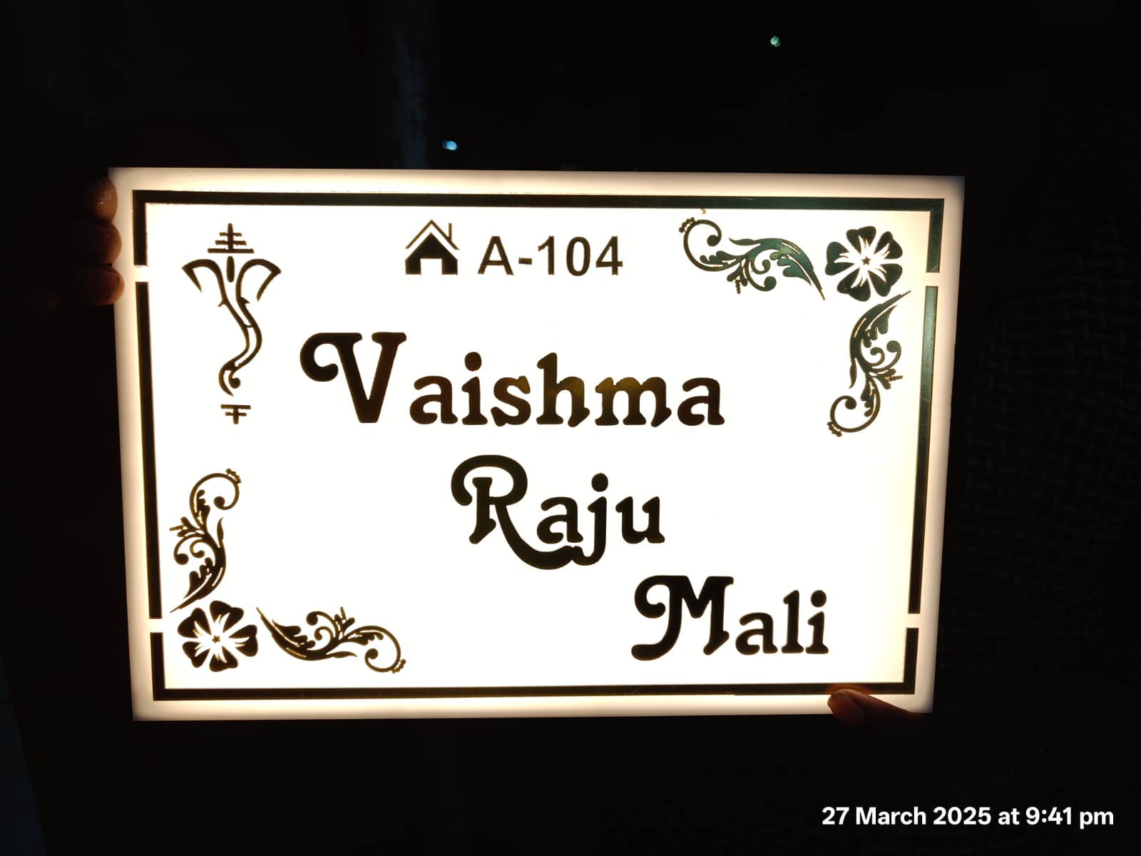 Marathi Nameplate